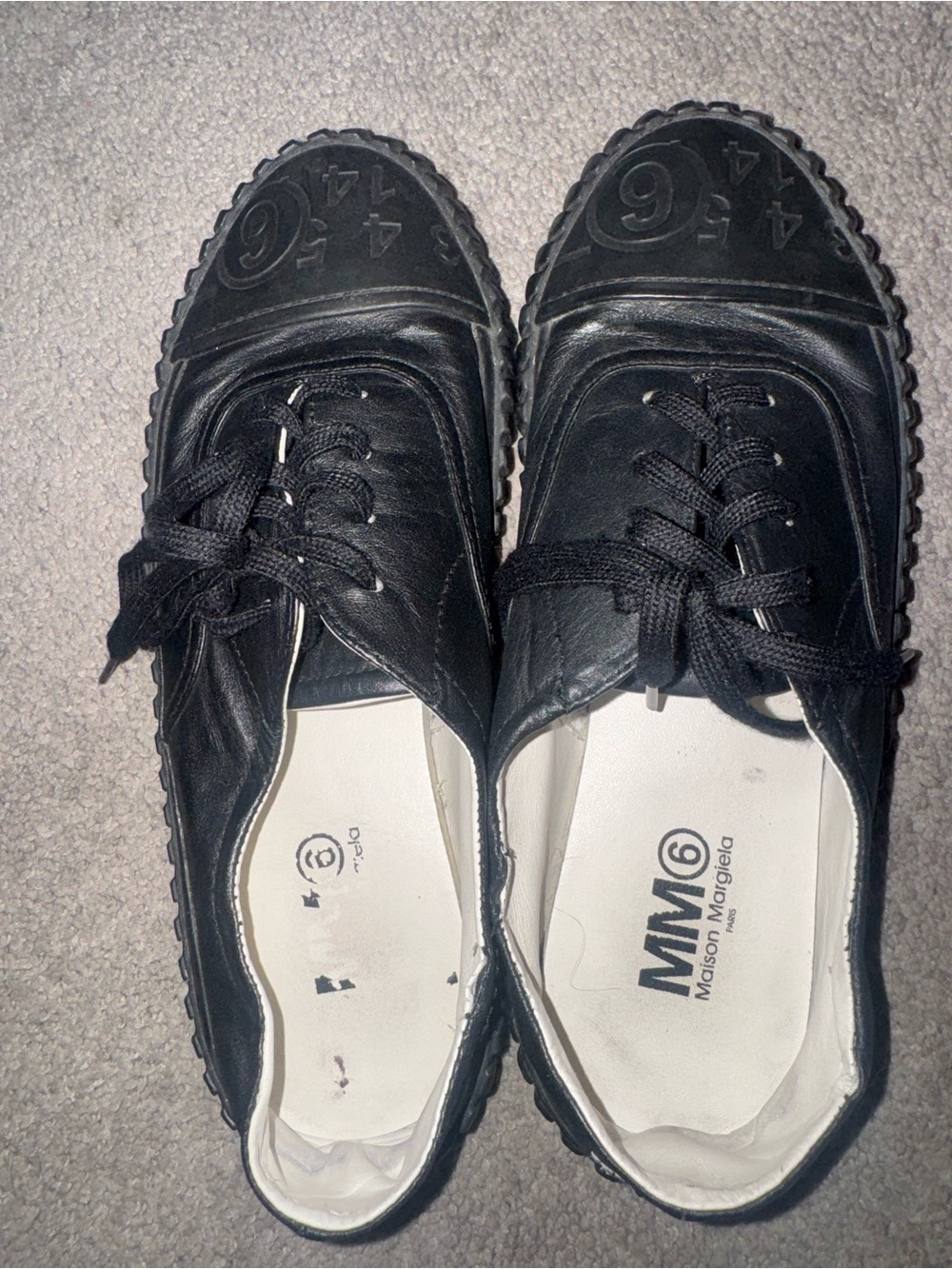 Maison Margiela MM6 Paris Leather Low Designer Shoes